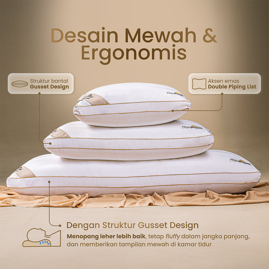 MOJOKOE Luxury Hotel Pillow / Bantal Hotel | 100% Microgel by MojoDream