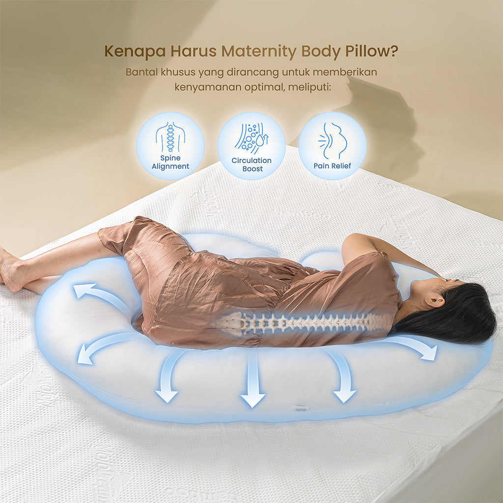 MOJOKOE Premium Maternity Body Pillow | 100% Microgel Bantal Hamil MojoDream