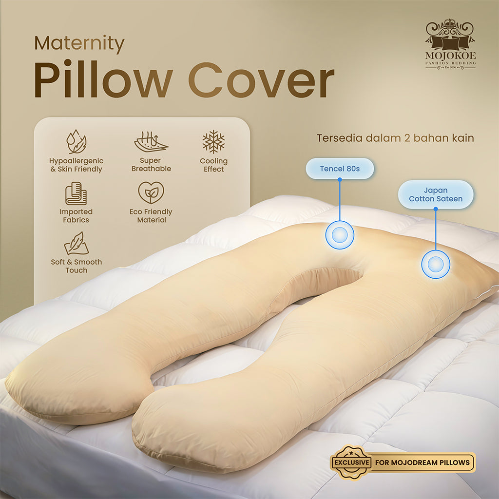 MOJOKOE Cover Maternity / Pregnancy Body Pillow | Sarung Bantal Ibu Hamil