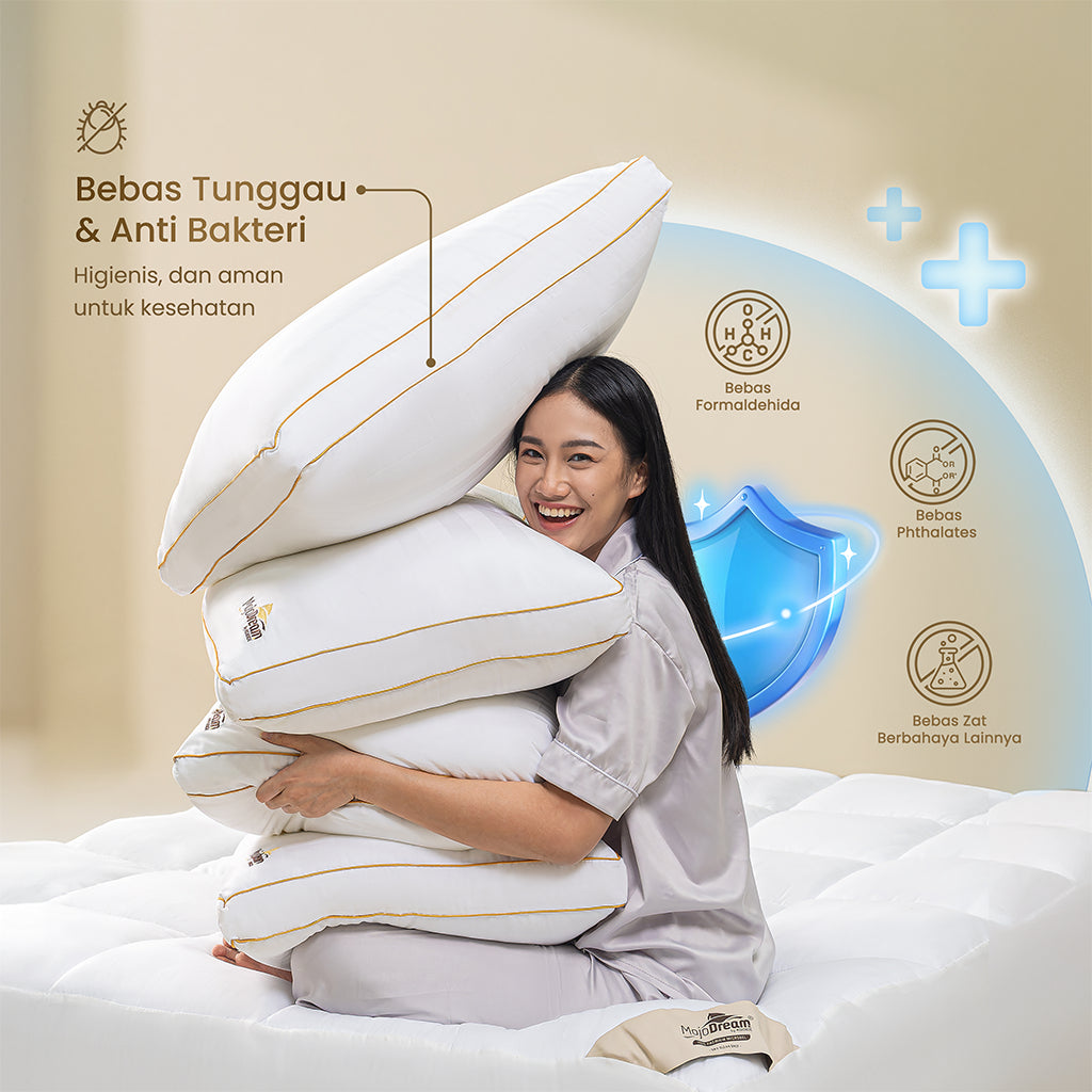 MOJOKOE Luxury Hotel Pillow / Bantal Hotel | 100% Microgel by MojoDream