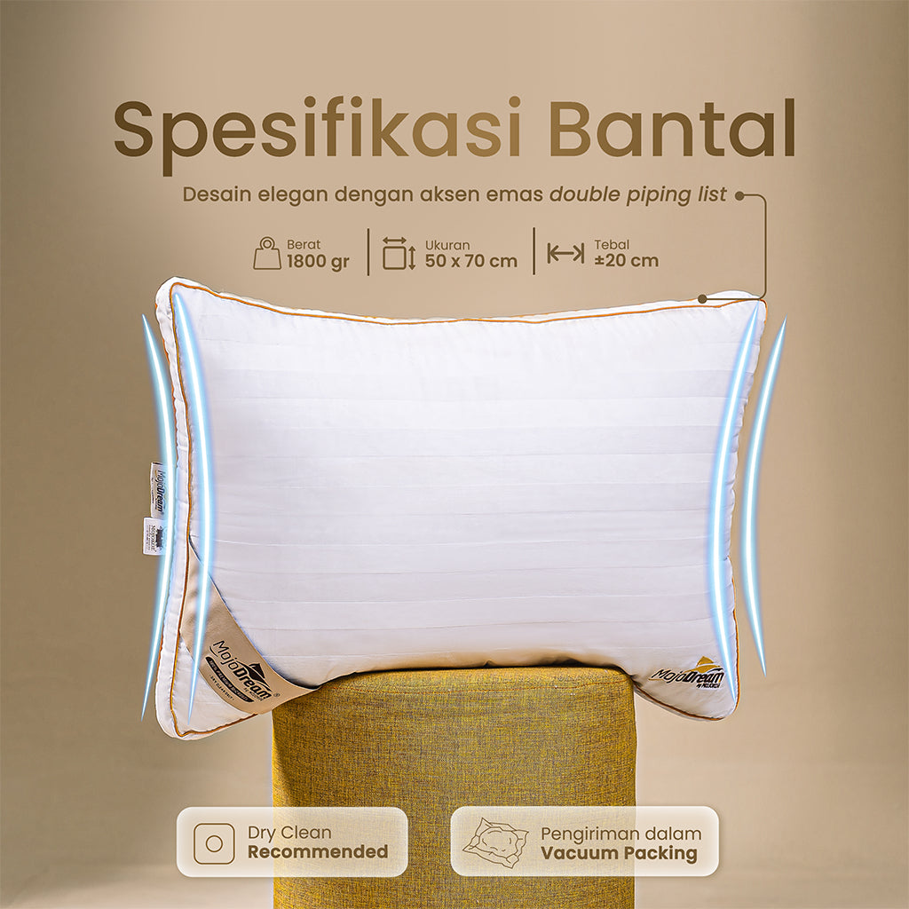 MOJOKOE Luxury Hotel Pillow / Bantal Hotel | 100% Microgel by MojoDream