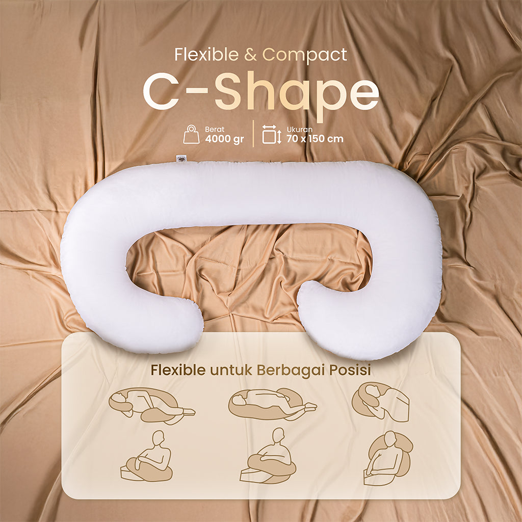 MOJOKOE Premium Maternity Body Pillow | 100% Microgel Bantal Hamil MojoDream