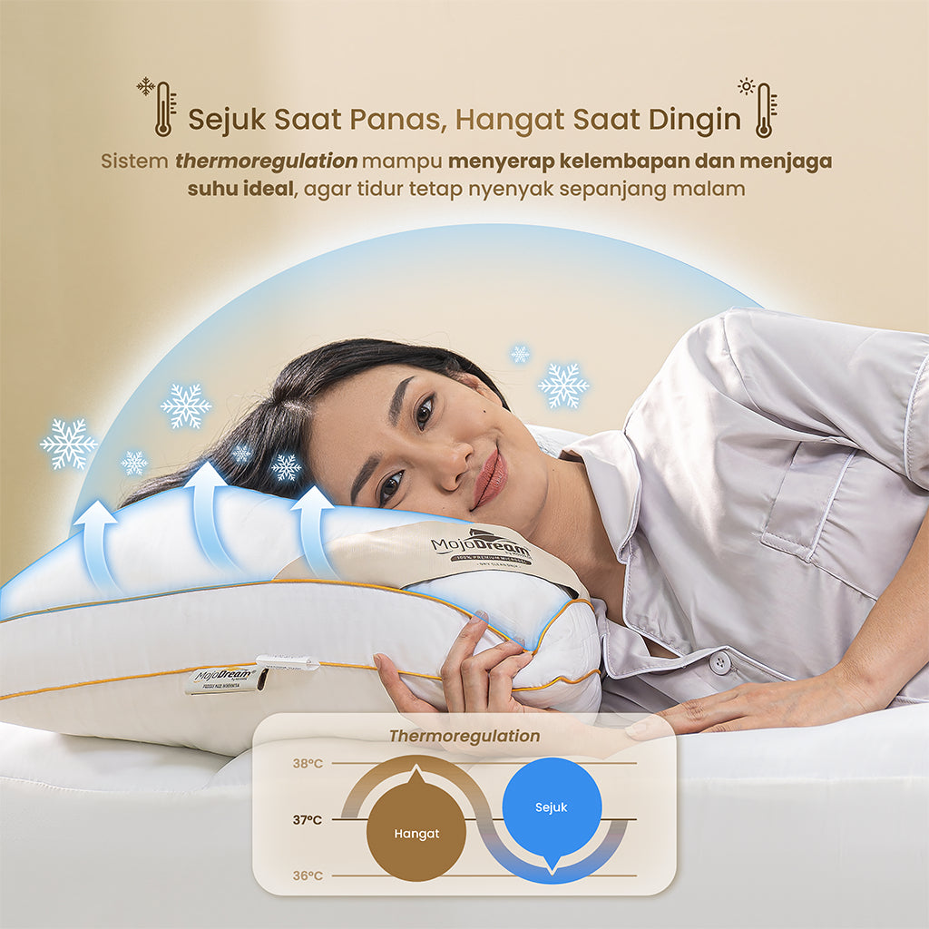 MOJOKOE Luxury Hotel Pillow / Bantal Hotel | 100% Microgel by MojoDream