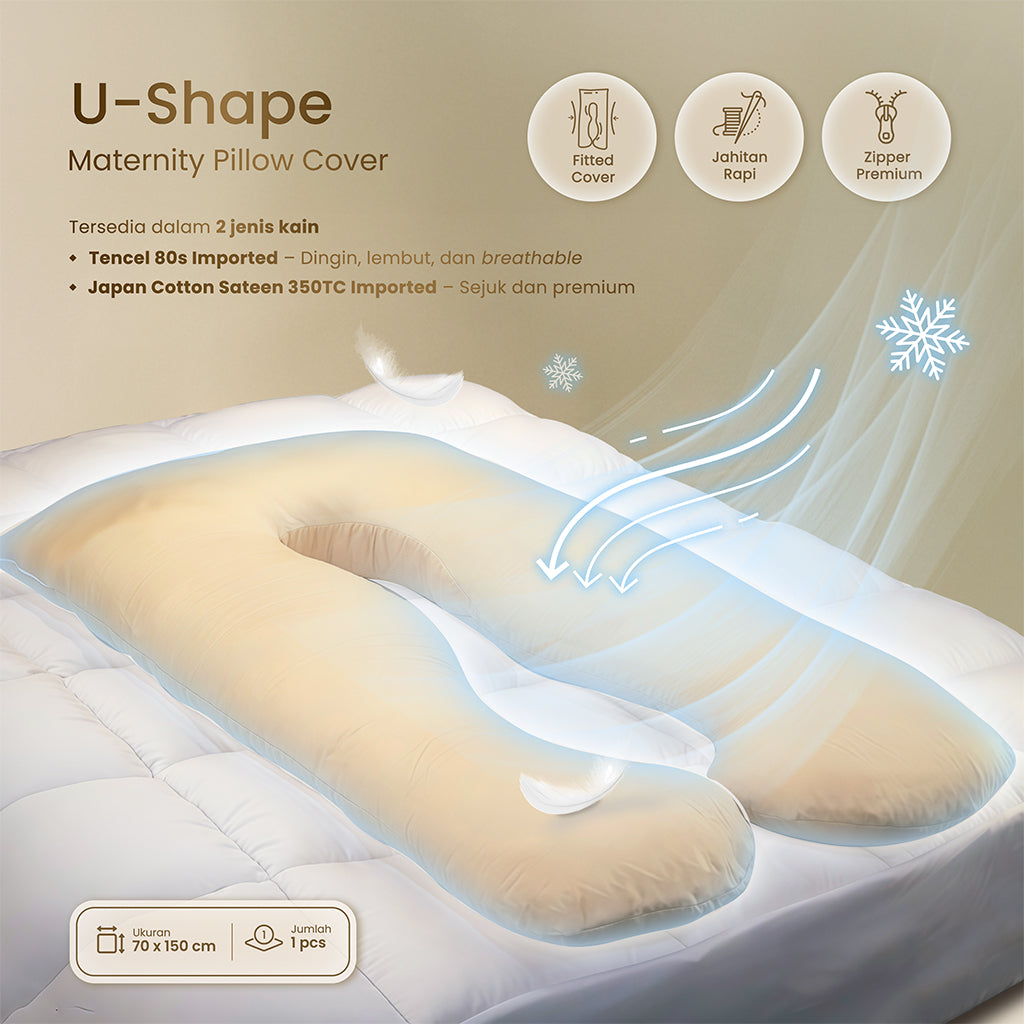 MOJOKOE Cover Maternity / Pregnancy Body Pillow | Sarung Bantal Ibu Hamil