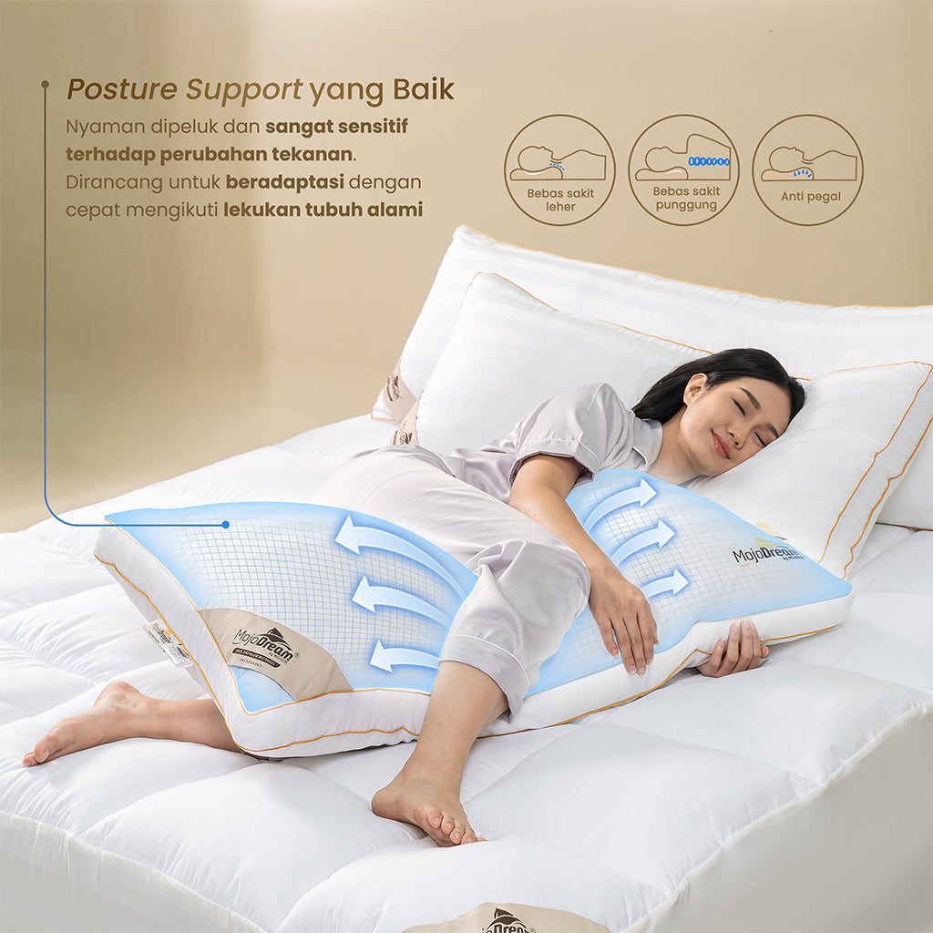 MOJOKOE Luxury Long Body Pillow / Bantal Jumbo Panjang | 100% Microgel