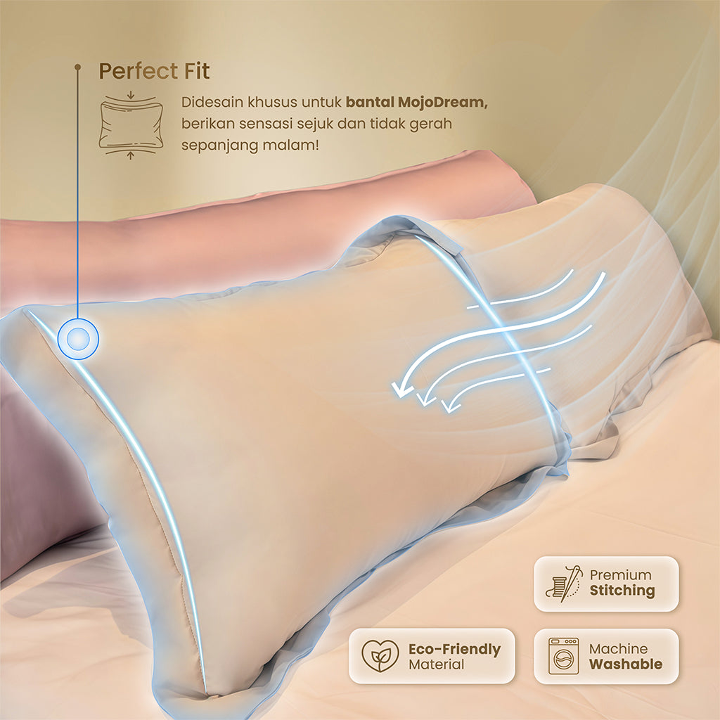 MOJOKOE Cover Pillow & Bolster | Sarung Guling & Bantal | Tencel & Japan Cotton Sateen