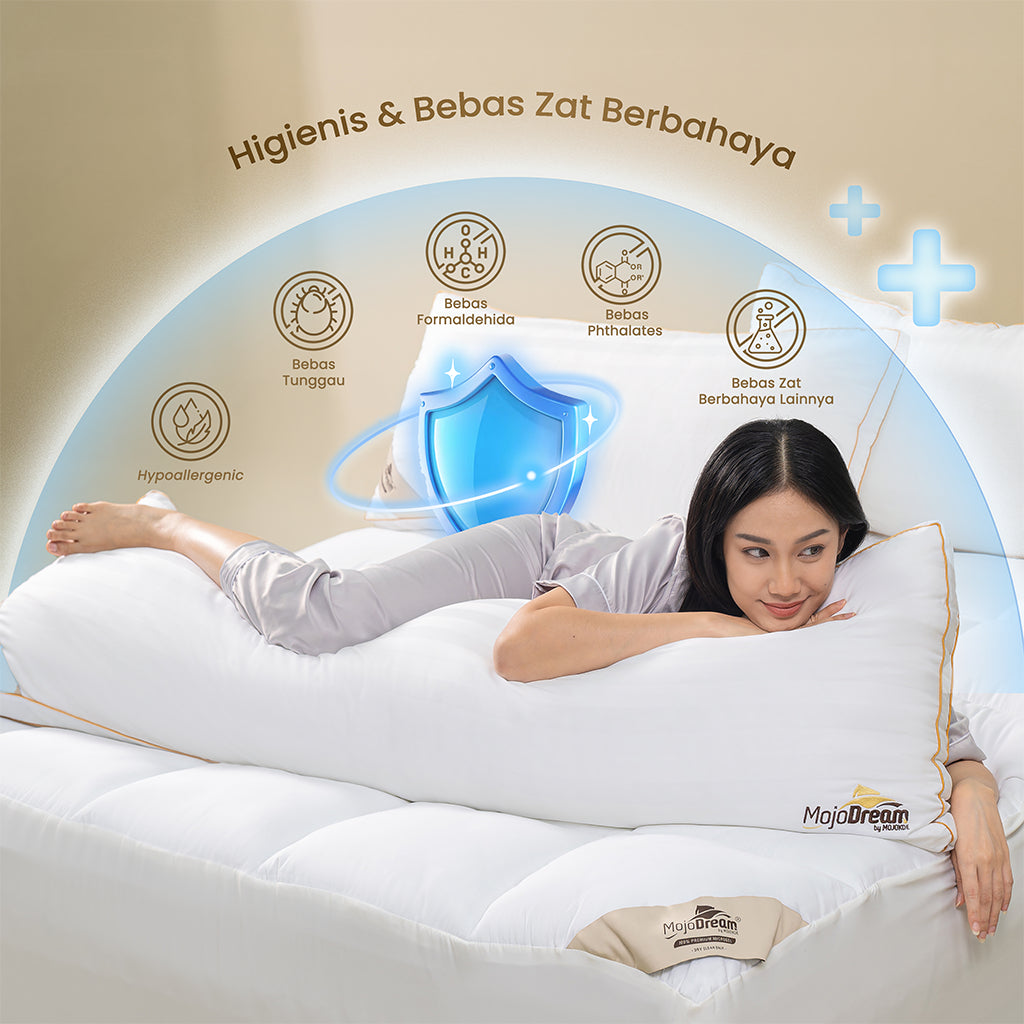 MOJOKOE Luxury Long Body Pillow / Bantal Jumbo Panjang | 100% Microgel