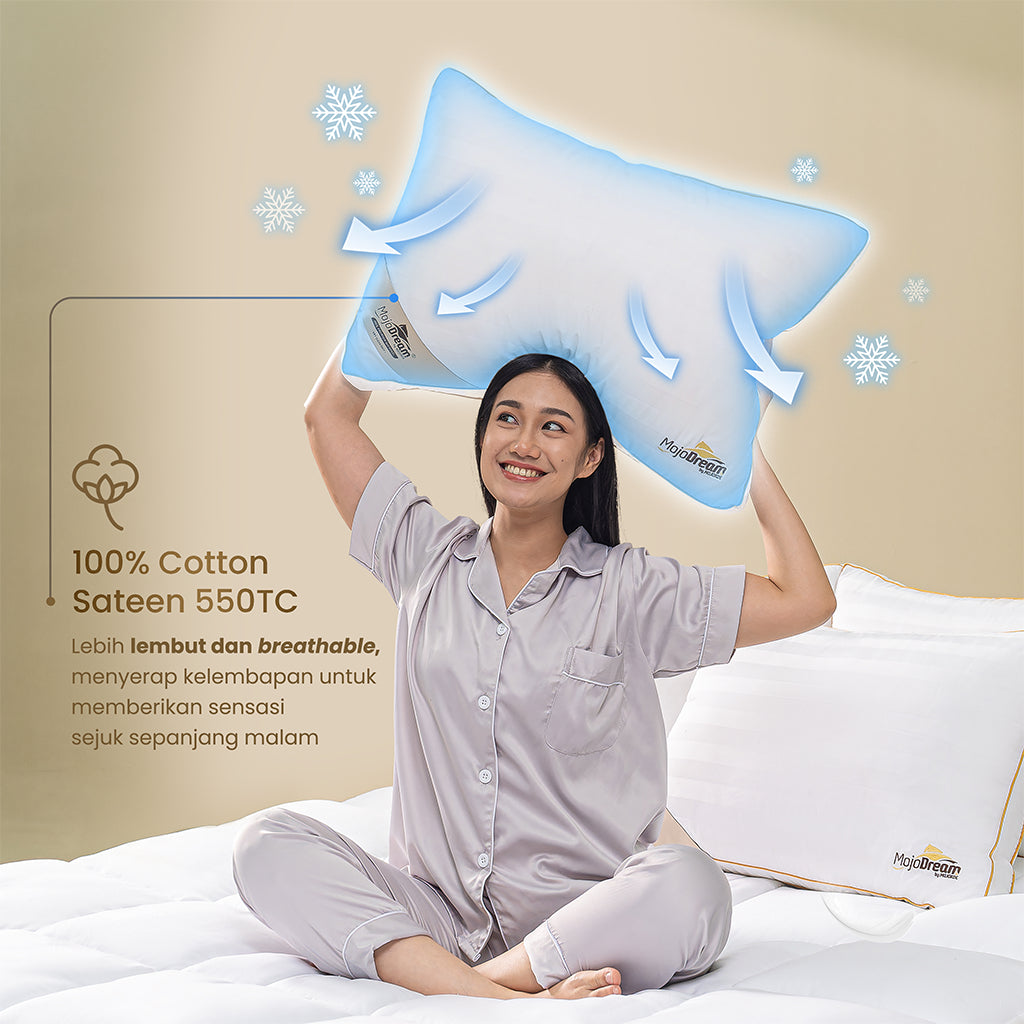 MOJOKOE Luxury Hotel Pillow / Bantal Hotel | 100% Microgel by MojoDream