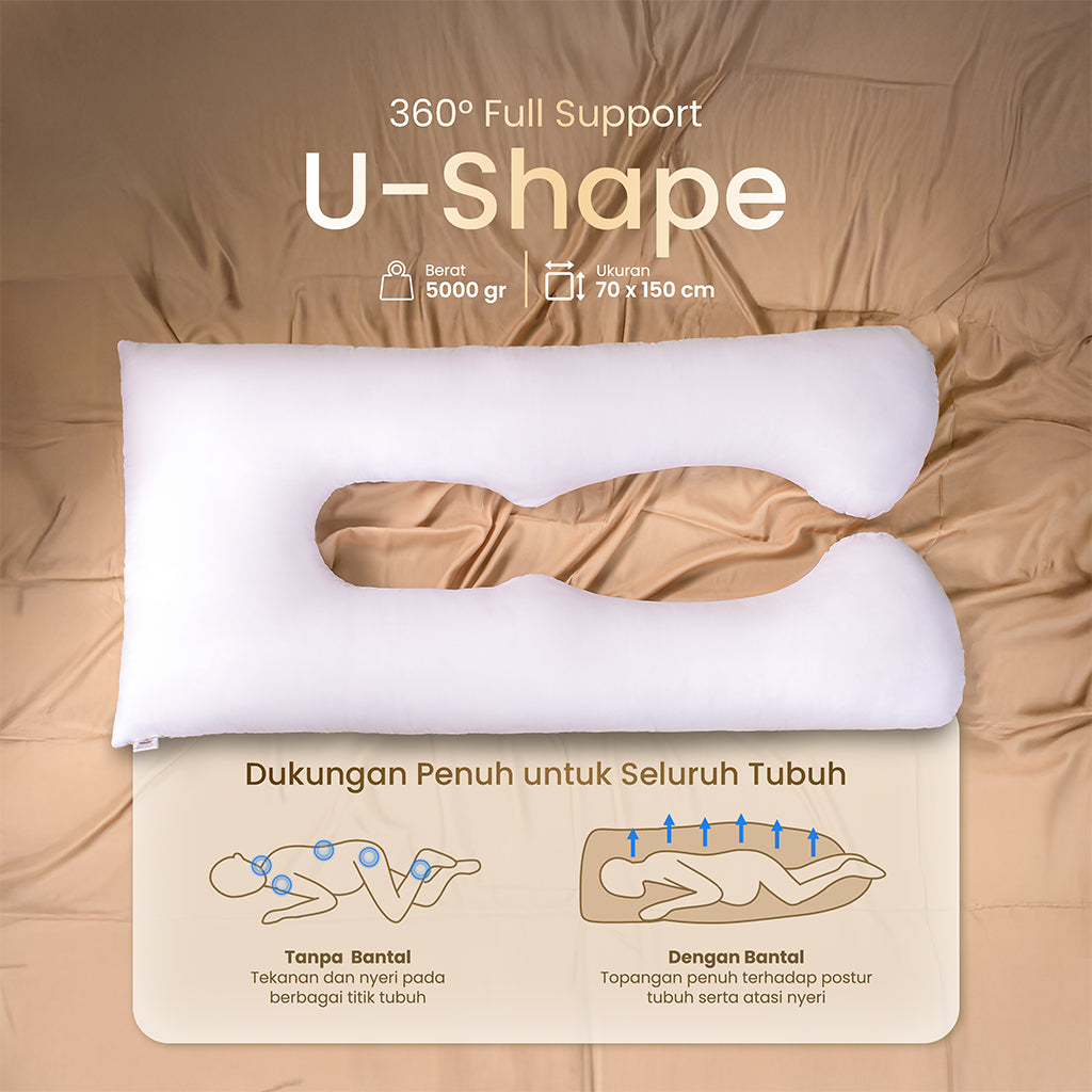 MOJOKOE Premium Maternity Body Pillow | 100% Microgel Bantal Hamil MojoDream