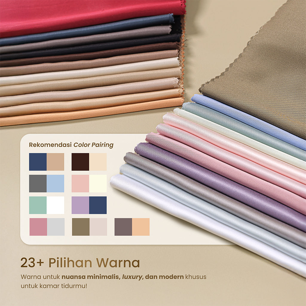 MOJOKOE Sprei Bedcover Organic Lyocell Solid Tencel 80s Bedding