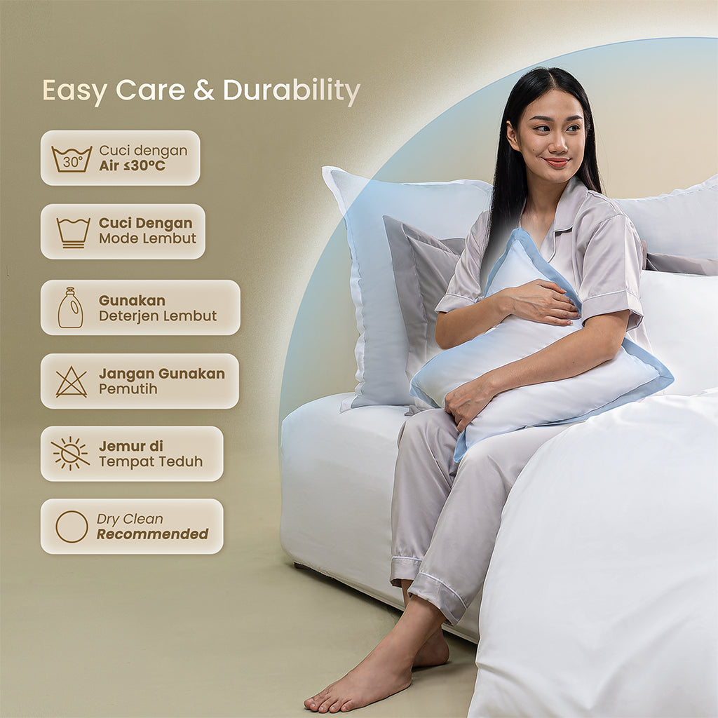 MOJOKOE Sprei Bedcover Organic Egyptian Cotton 1000 Thread Count Bedding