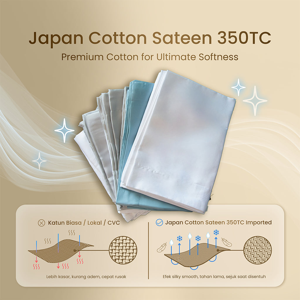 MOJOKOE Cover Pillow & Bolster | Sarung Guling & Bantal | Tencel & Japan Cotton Sateen