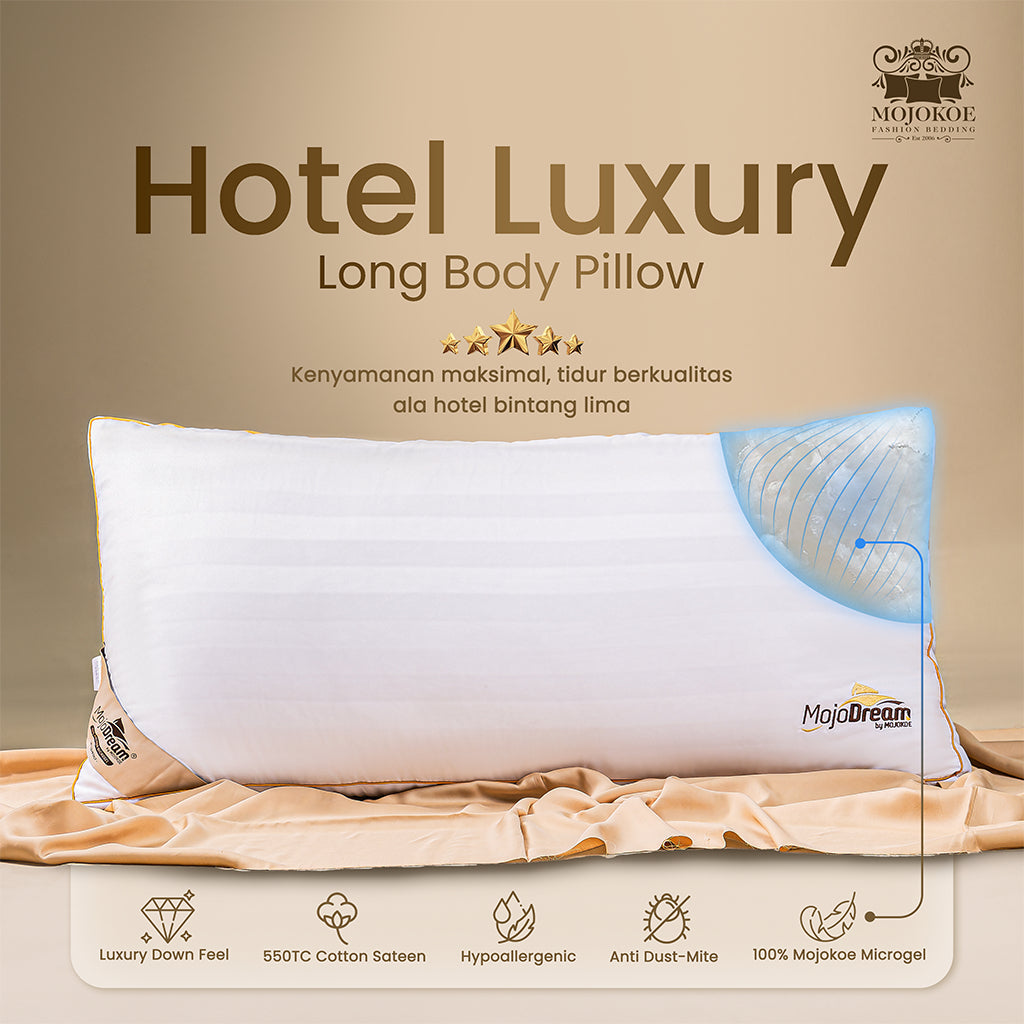 MOJOKOE Luxury Long Body Pillow / Bantal Jumbo Panjang | 100% Microgel