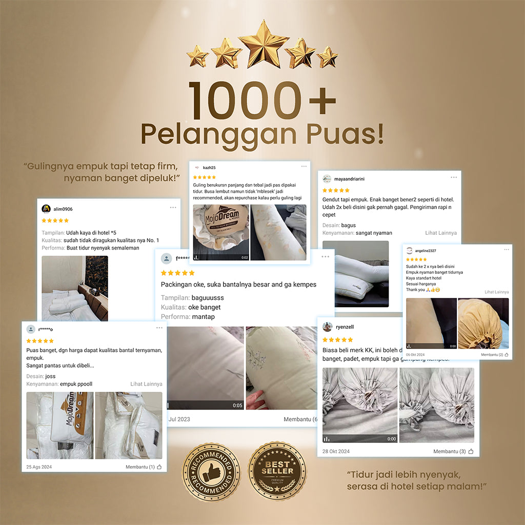 MOJOKOE Luxury Hotel Bolster / Guling Hotel | 100% Microgel by MojoDream