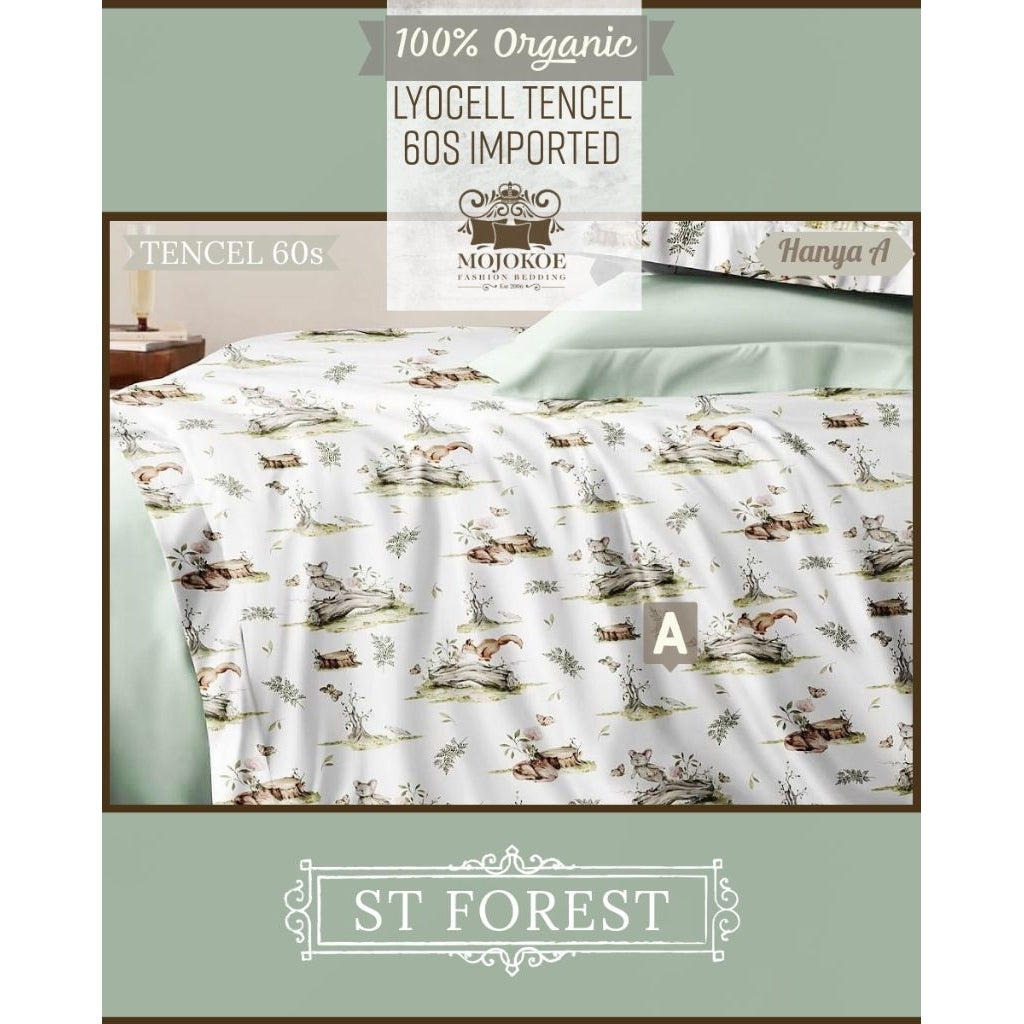 MOJOKOE Big Sale Organic Lyocell Tencel Bedcover Quiltcover Set