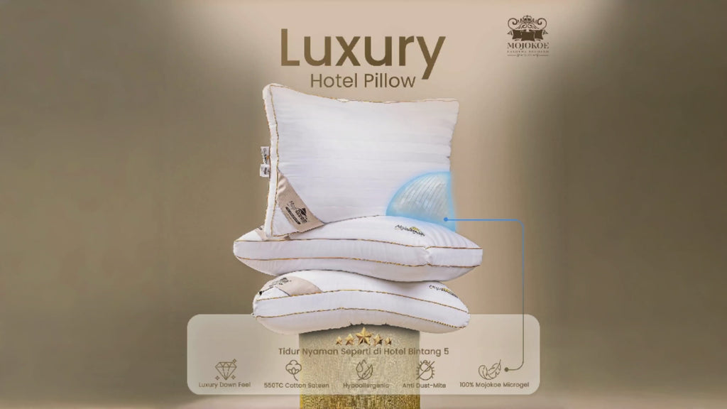MOJOKOE Luxury Hotel Pillow / Bantal Hotel | 100% Microgel by MojoDream