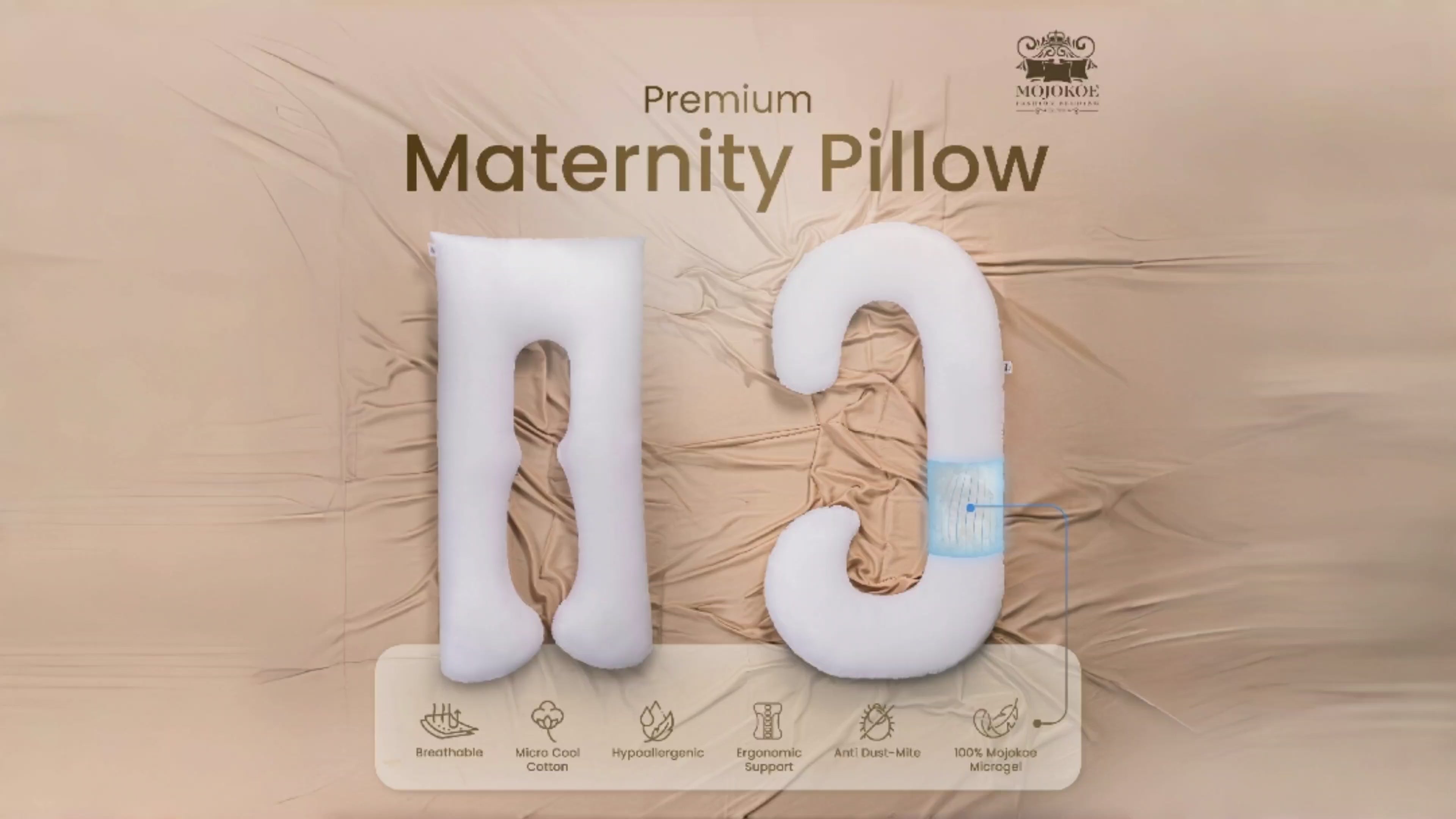 MOJOKOE Premium Maternity Body Pillow | 100% Microgel Bantal Hamil MojoDream